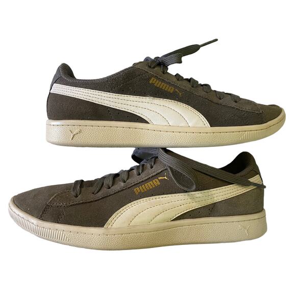Puma Gray Classic Suede Leather Sneakers Size 4 - Picture 7 of 9